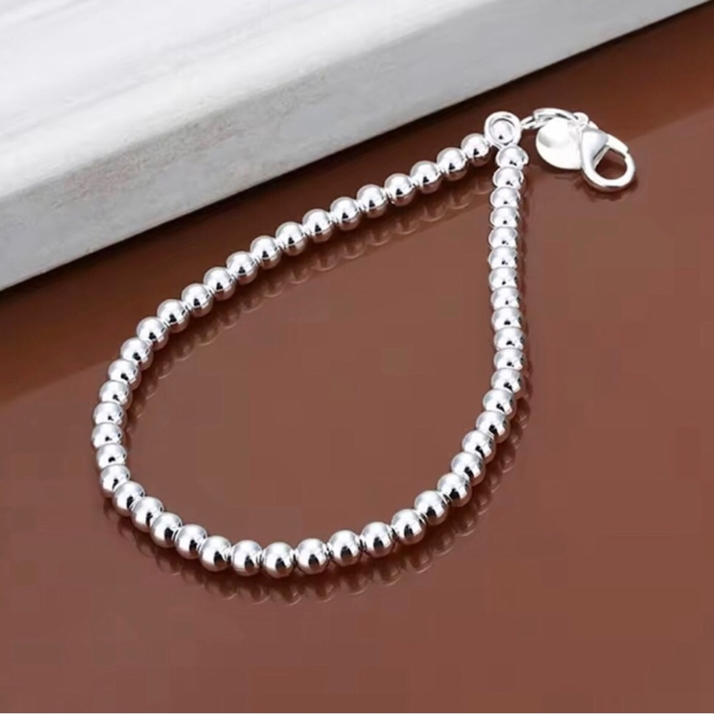 Sterling Silver Beaded Bracelet